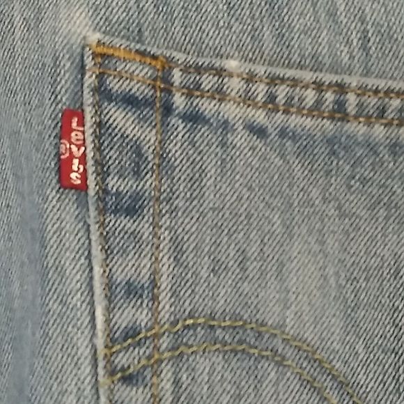 Levi's 501 Button Fly Jeans  Light Blue Straight Denim Mens 38x29 - Picture 8 of 12